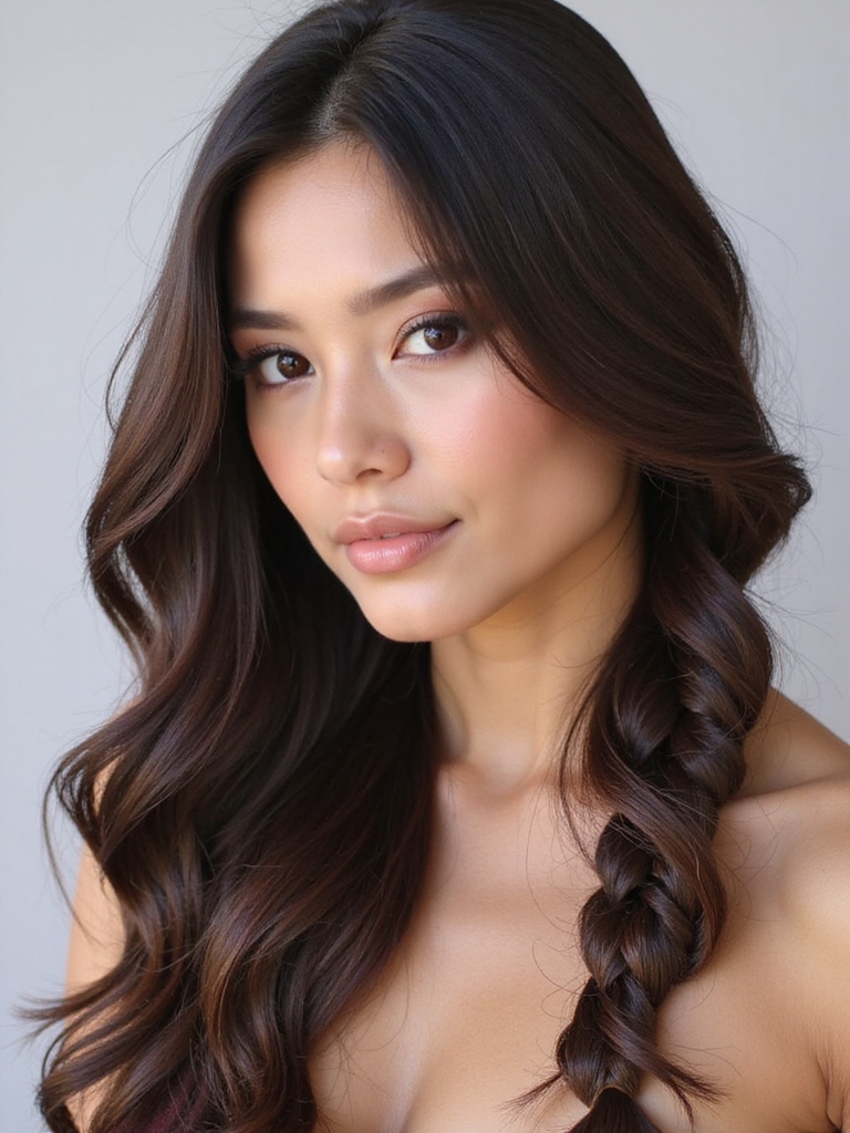 soft cascading face framing braid