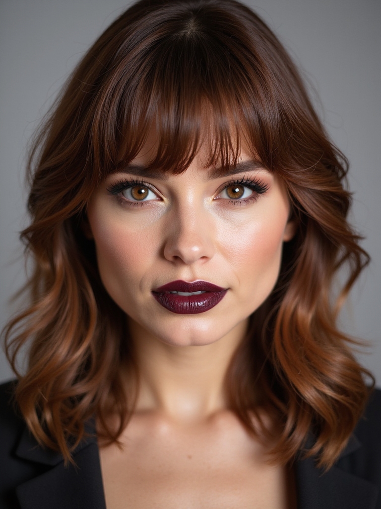 soft curtain inspired mini bangs