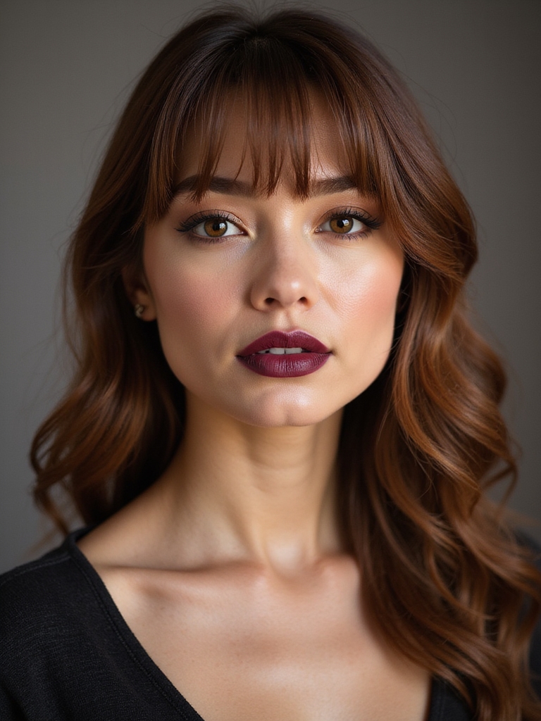 soft curtain side bangs