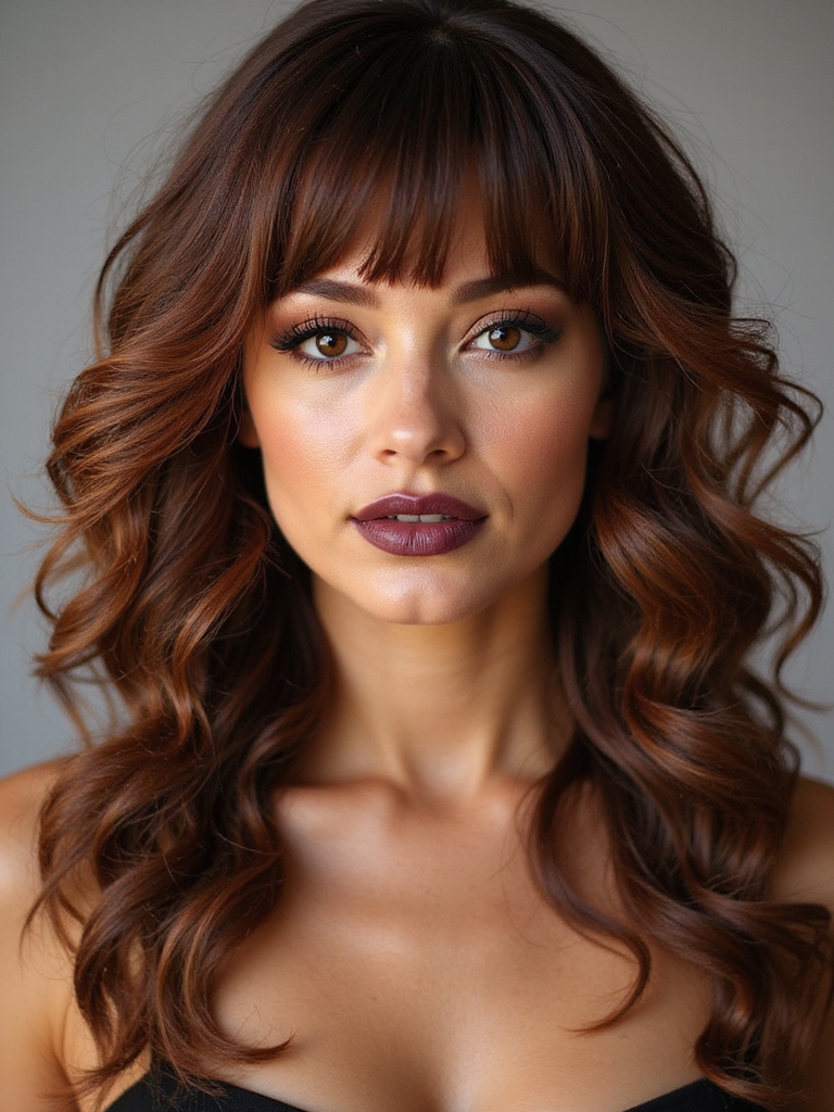 soft curtain side bangs