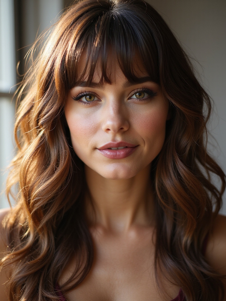 soft curtain wispy bangs