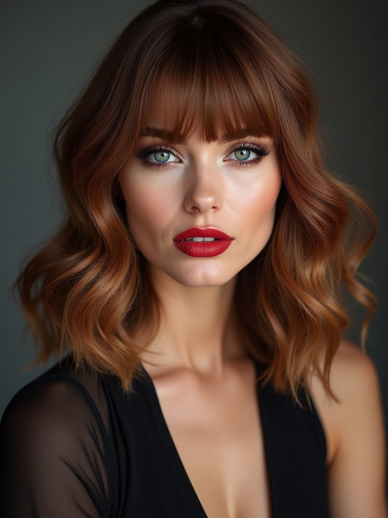 soft face framing curtain bangs