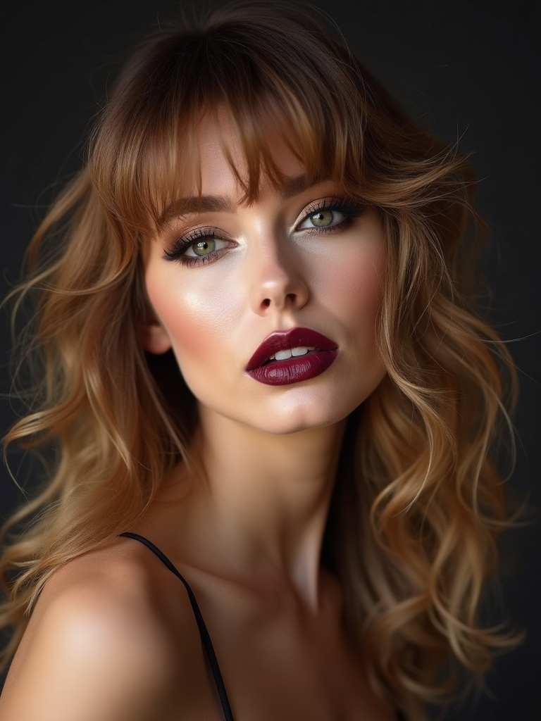 soft face framing layered bangs