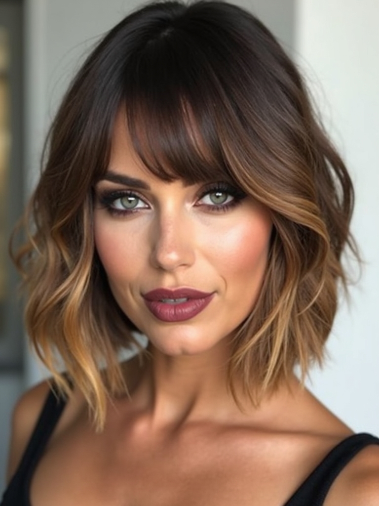 soft face framing layered bob