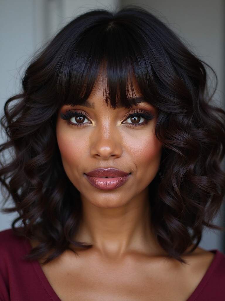 soft face framing layered curls