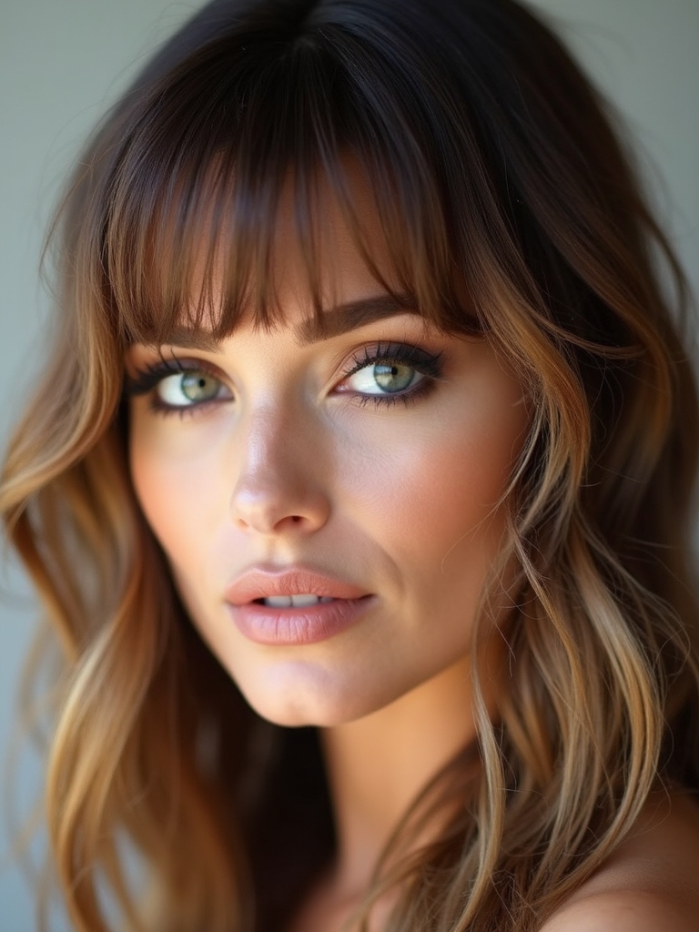soft face framing layered fringe