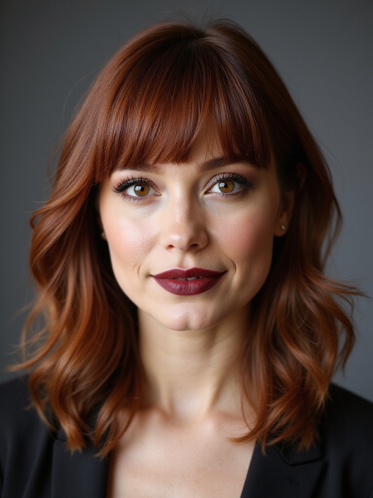 soft face framing low maintenance bangs