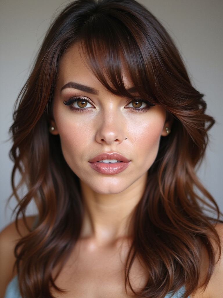 soft face framing side bangs