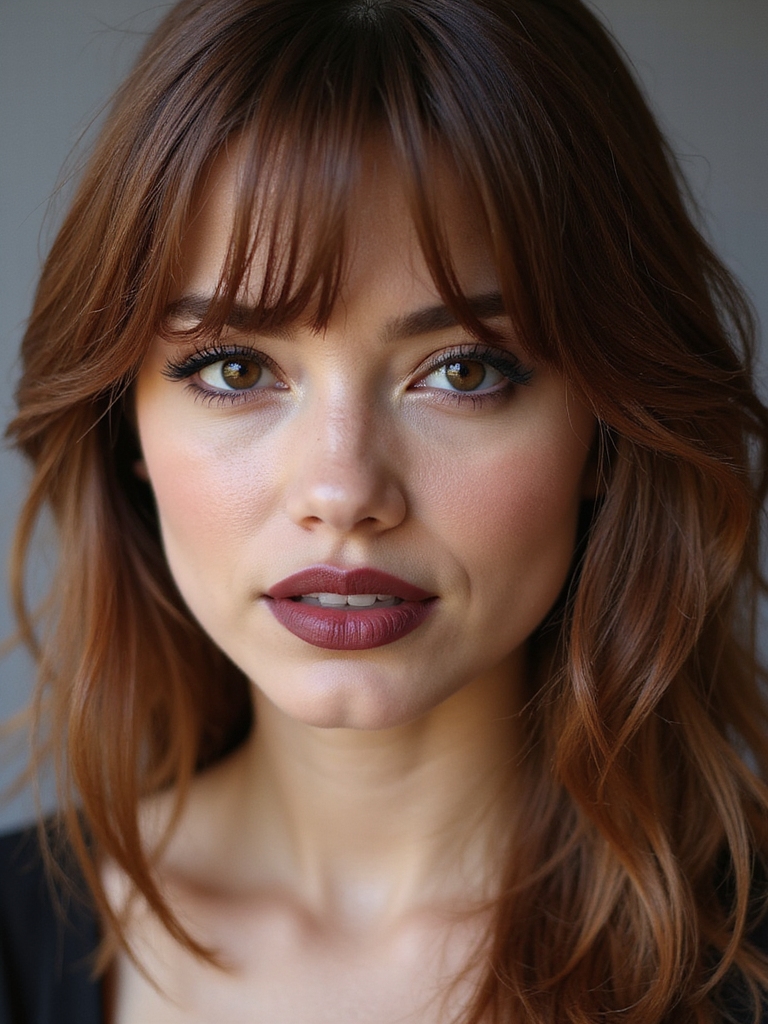 soft face framing wispy bangs