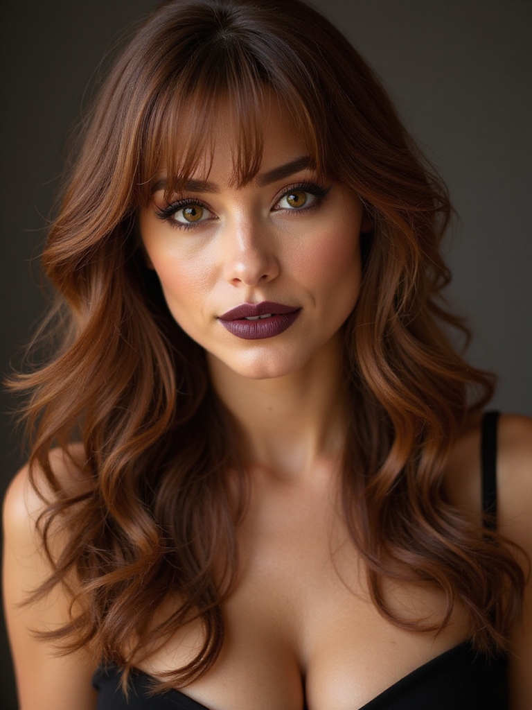 soft feathered face framing bangs