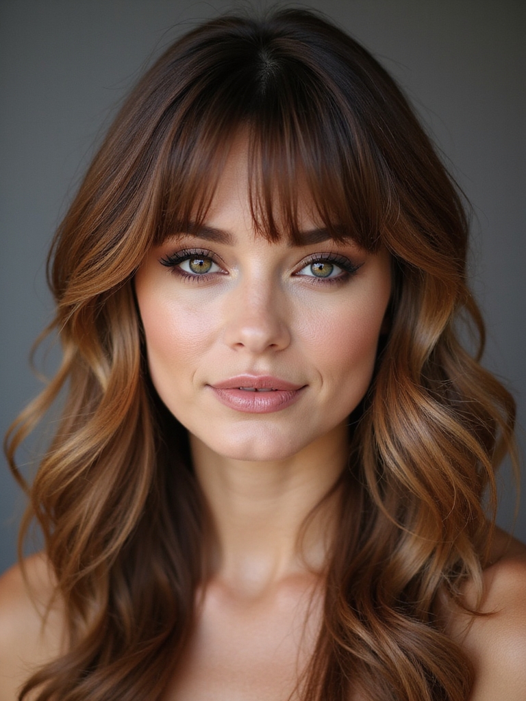 soft feathered face framing layers