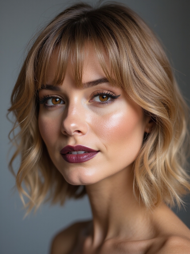 soft feathered wispy bangs