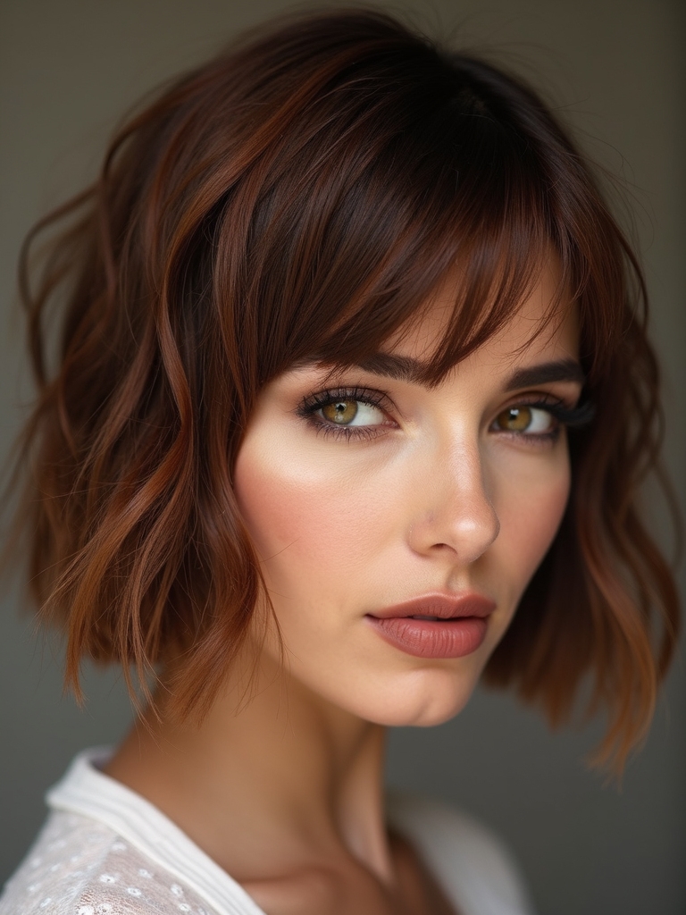 soft feathered youthful fringe