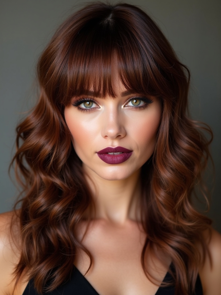 soft feathery curtain bangs