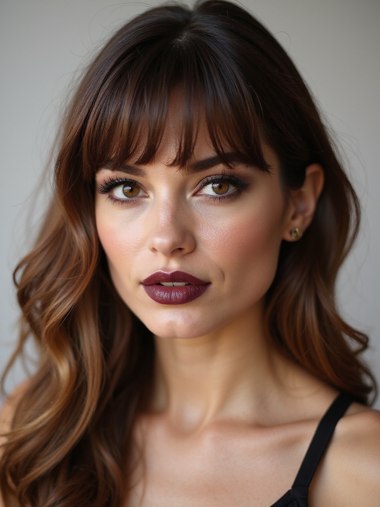 soft layered curtain bangs