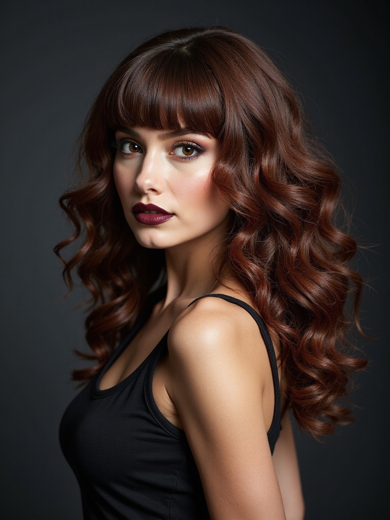soft layered curtain bangs