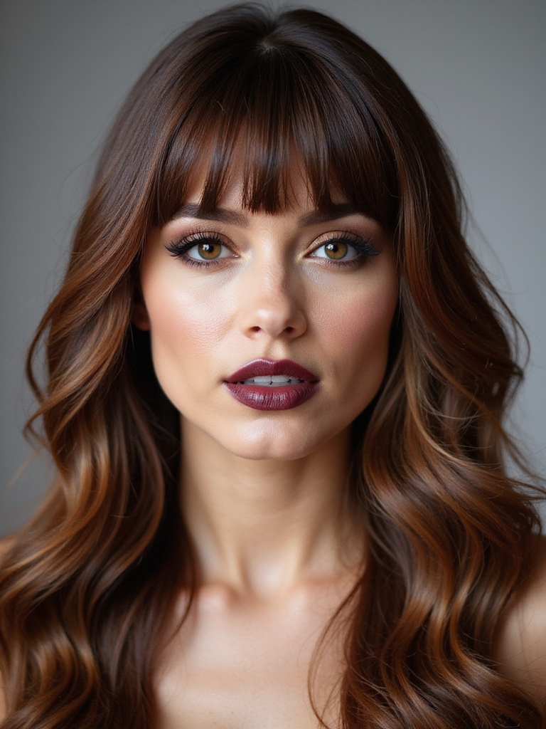 soft romantic curtain bangs