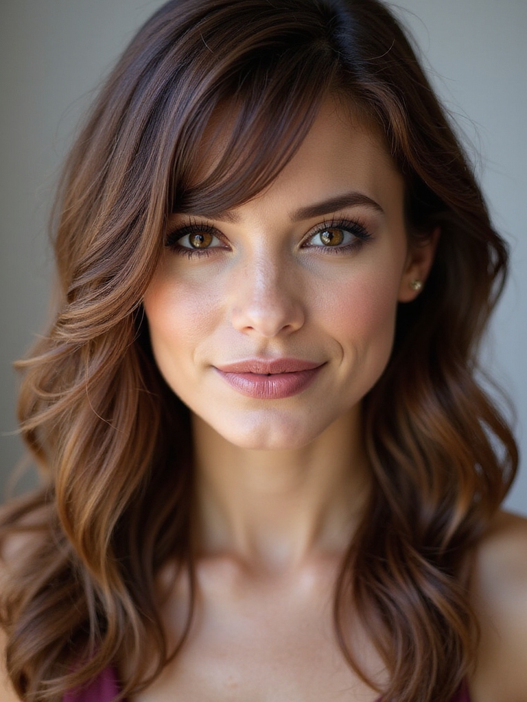 soft romantic layered side part