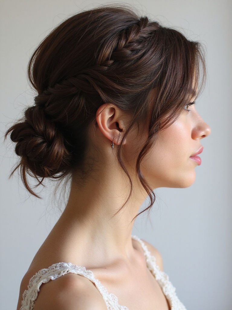 soft romantic twisted updo