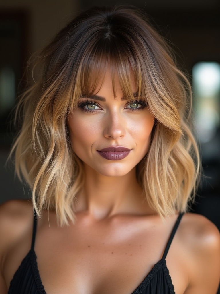 soft shag wispy curtain bangs