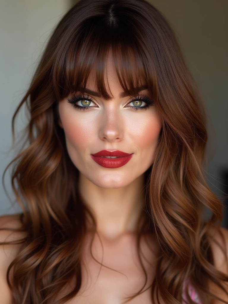 soft swept glamorous sidebangs