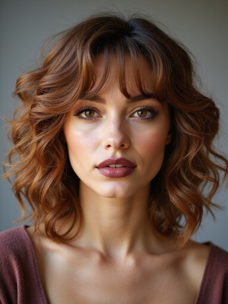 soft tapered side bangs