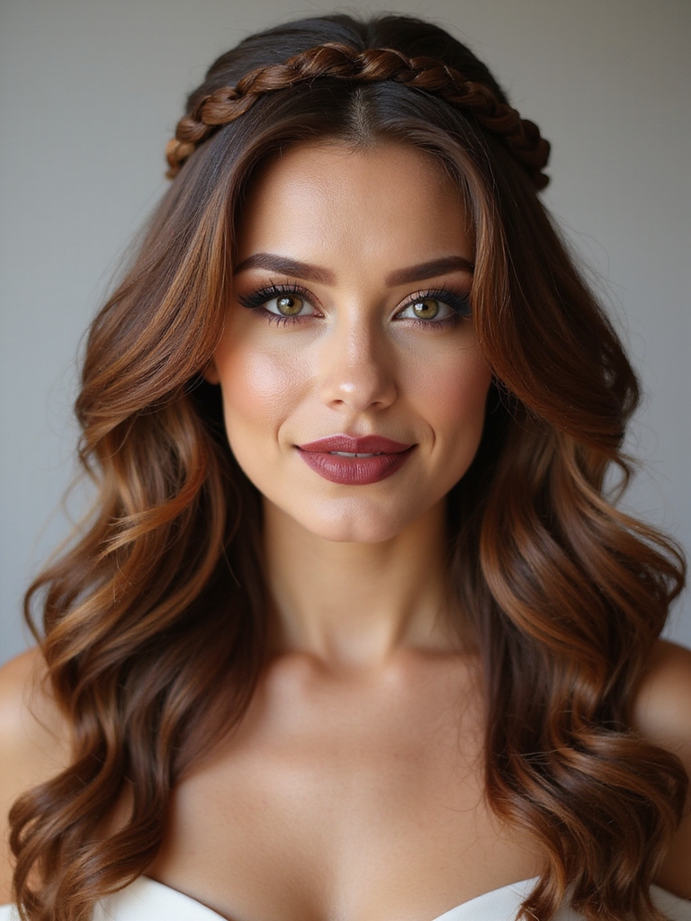 soft textured crown braid