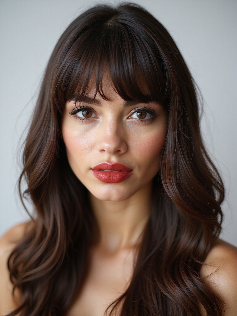 soft waved wispy face framing