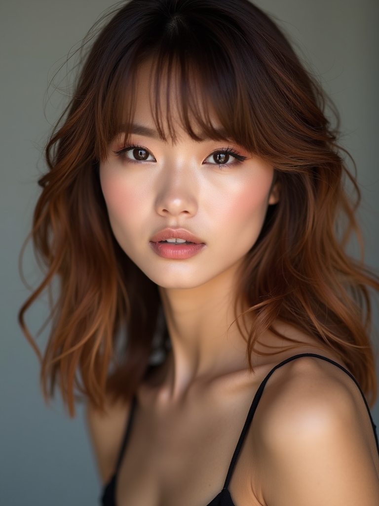 soft wispy asian bangs