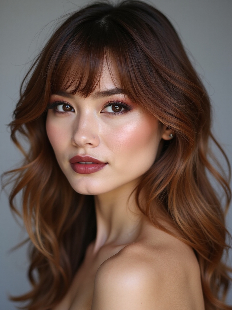 soft wispy feathered bangs
