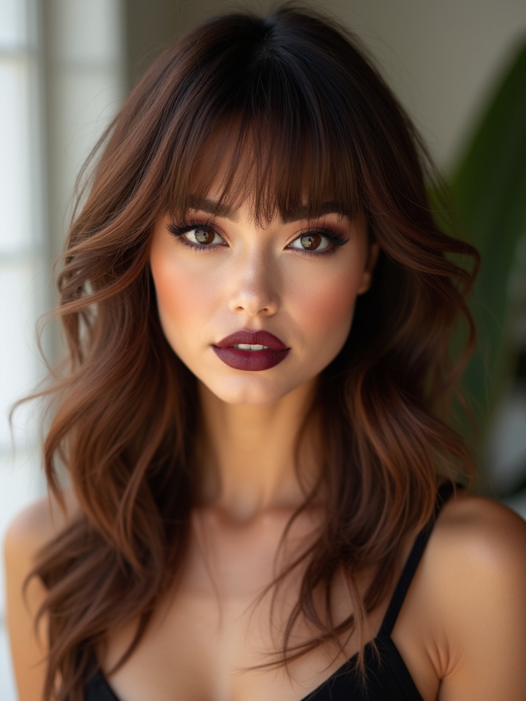 soft wispy feathered bangs