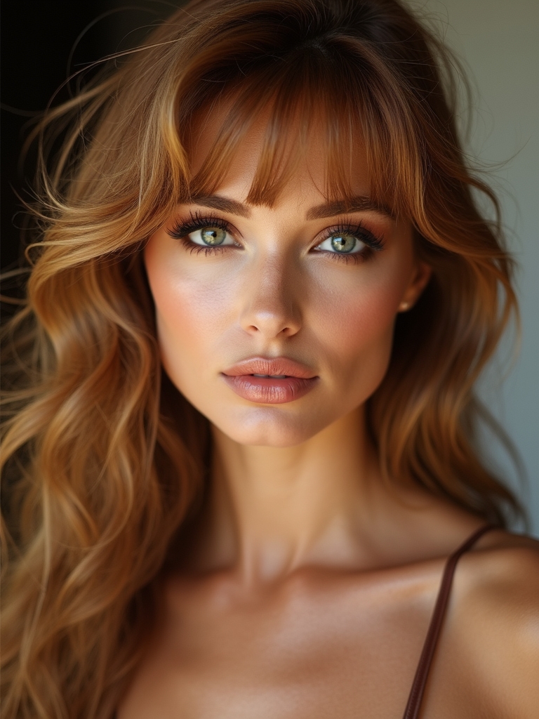 soft wispy romantic face framing