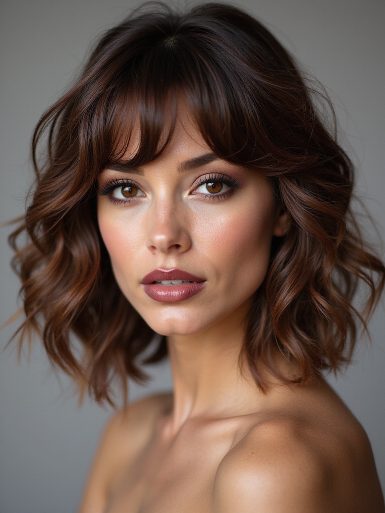 softening vertical framed face definition