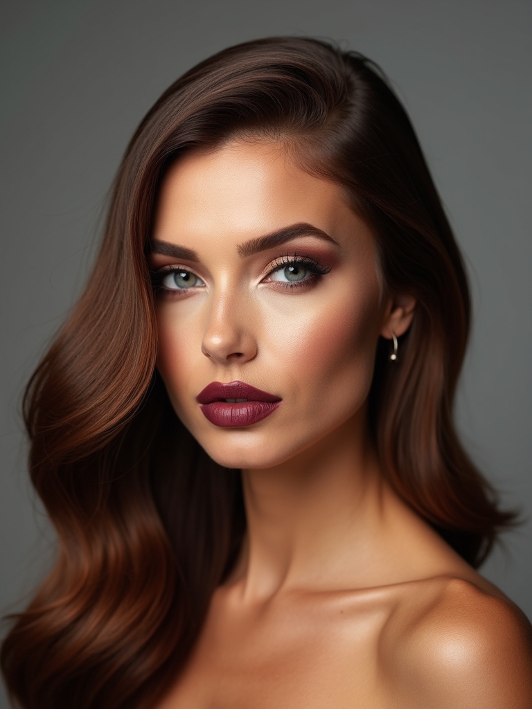 style awkward side part bangs