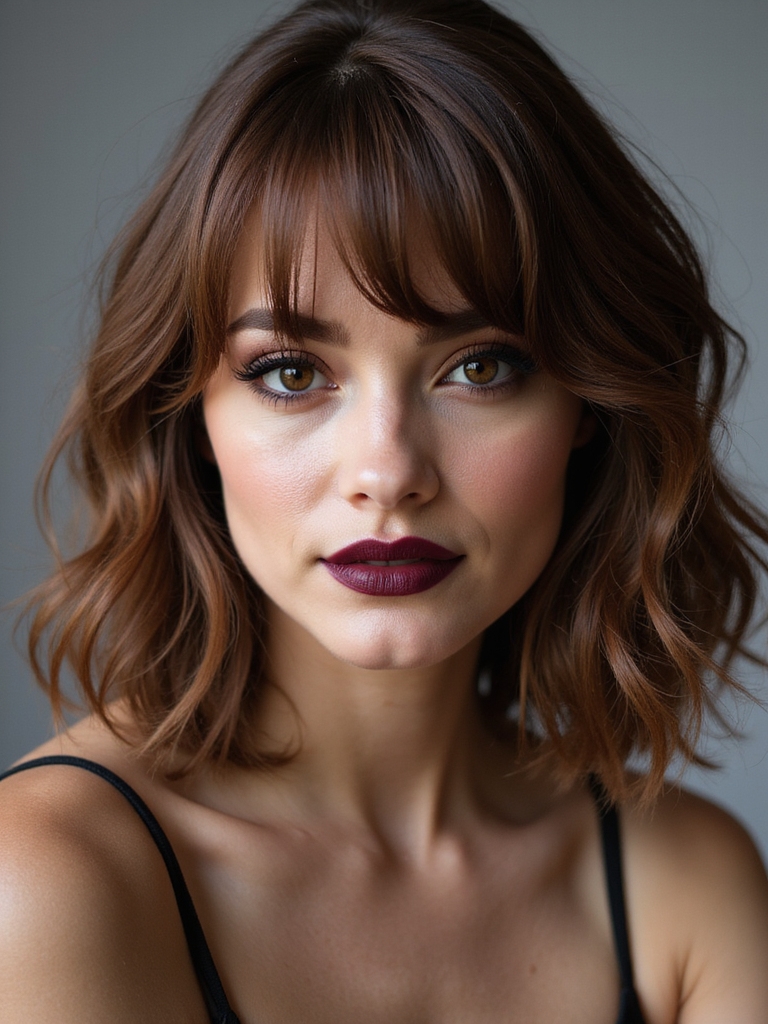 subtle curtain adjacent side bangs