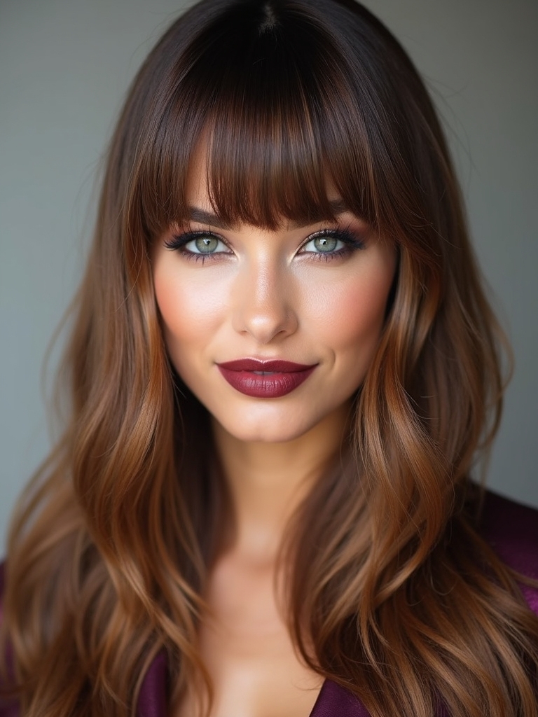 subtle face framing glossy highlights