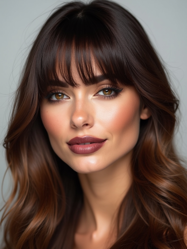 subtle highlighted side bangs