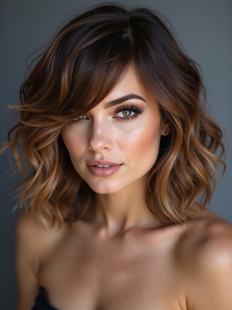 subtle layered razored fringe movement