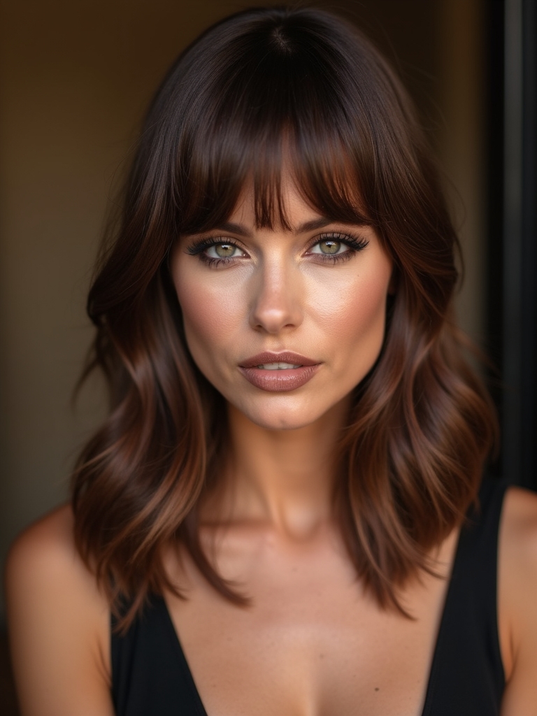 subtle layers sleek blunt