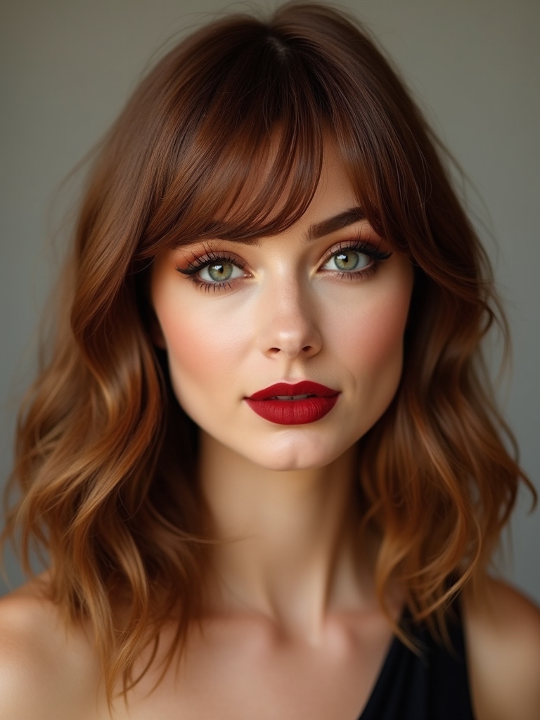 subtle low maintenance side swept bangs