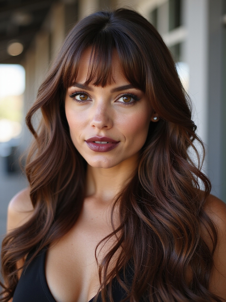 subtle side swept face slimming