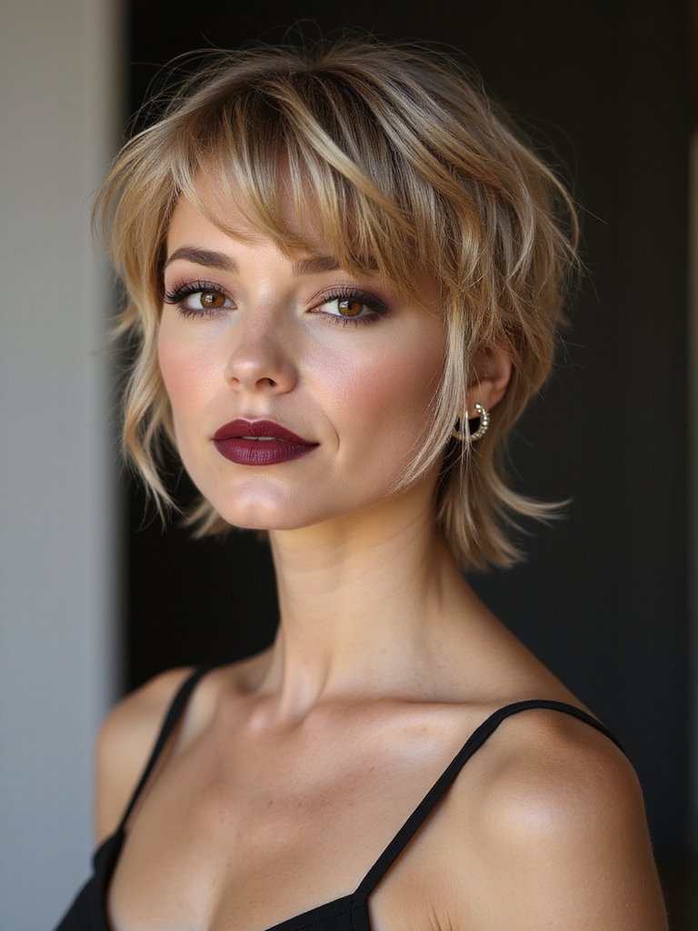 subtle textured wispy fringe