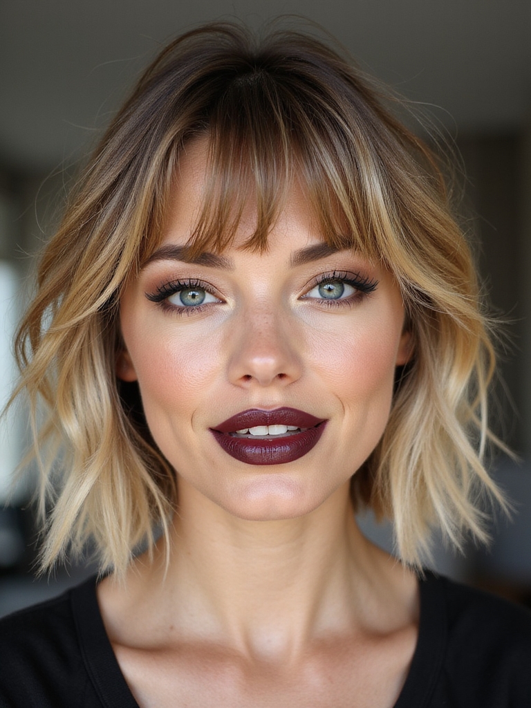 sun kissed airy face framing