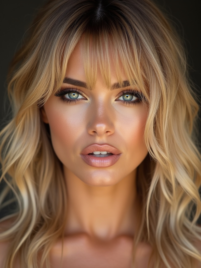 sun kissed face framing highlights