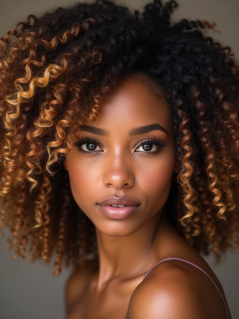 sun kissed layered curly locs