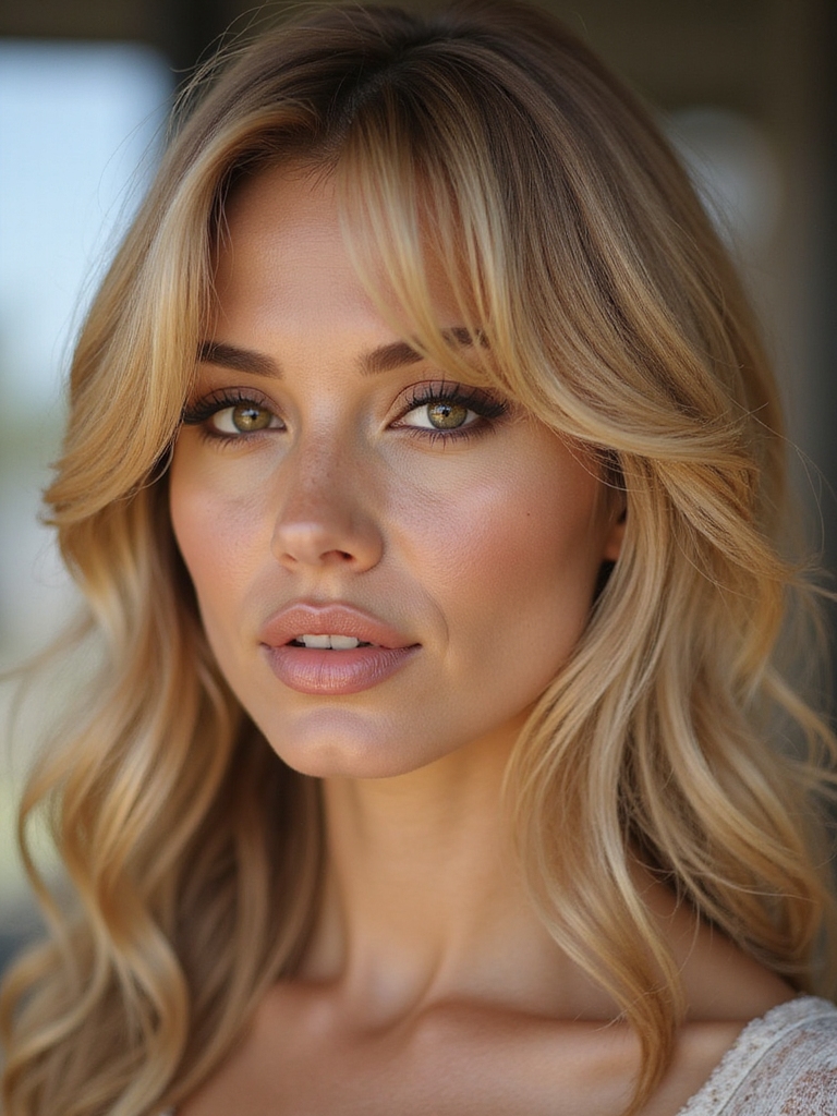 swoopy voluminous curved sidebangs