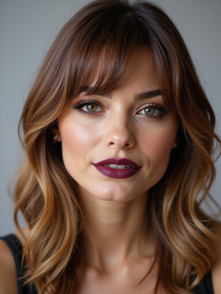 tailored curtain bangs by face