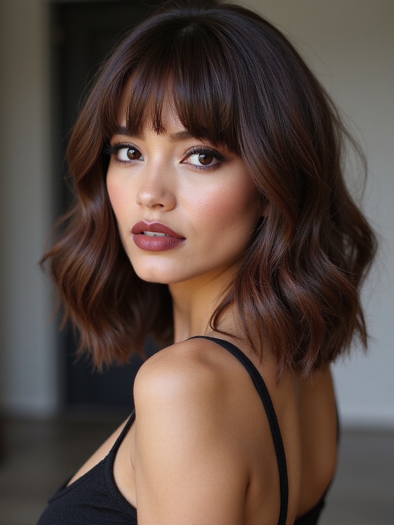 tailored curtain bangs by texture