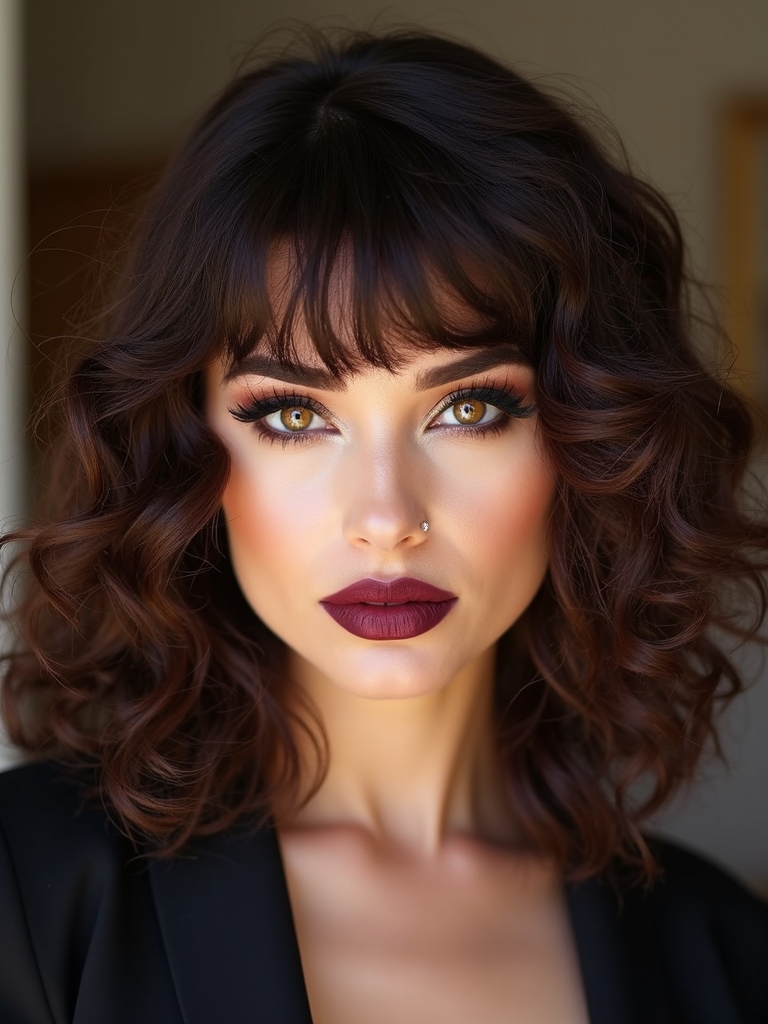 tapered bangs for texture transition