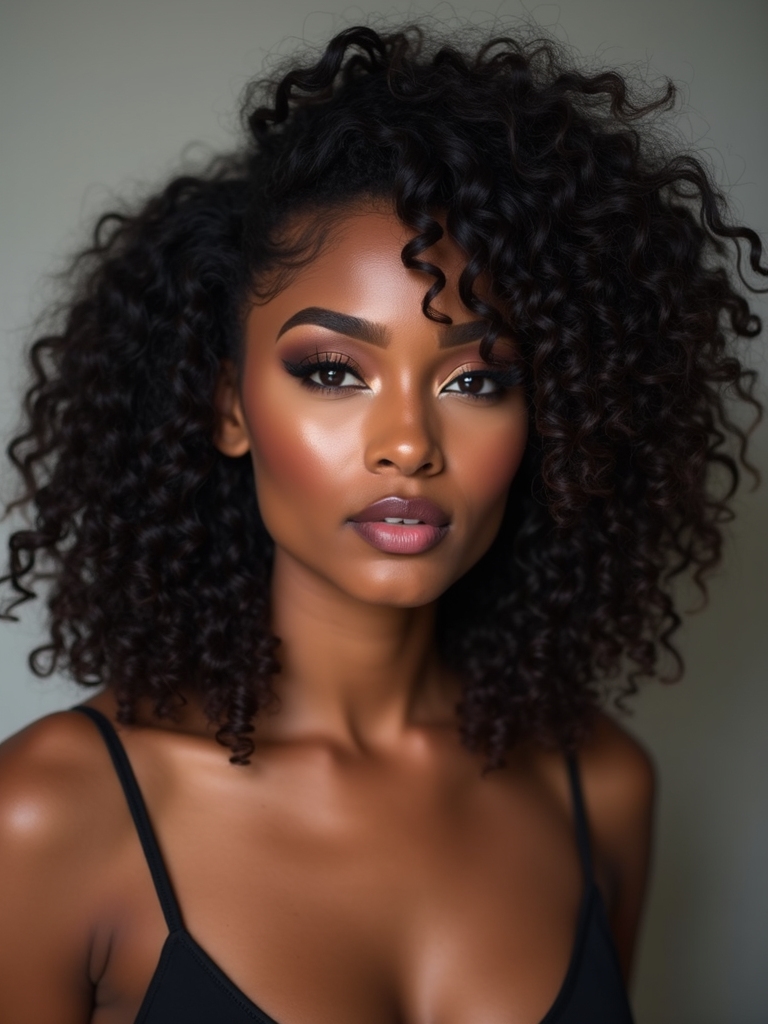 tapered side bangs define